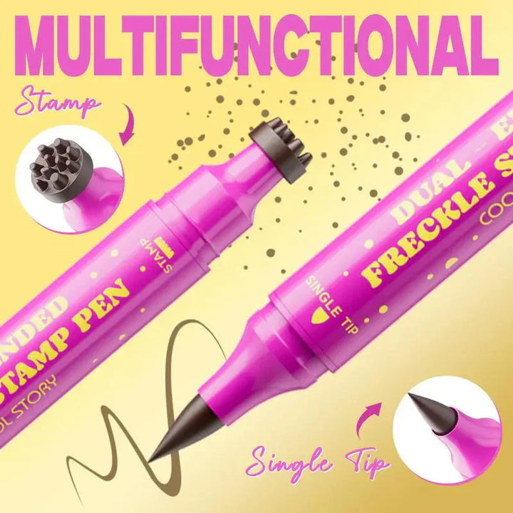 💗LAST DAY - BUY 1 GET 1 FREE💗Waterproof Freckles Pen: Faux Freckle Stamp and Fine Tip Eyeliner for Realistic, Long-Lasting Freckles and Effortless Makeup, Perfect for Daily Wear and Cosplay