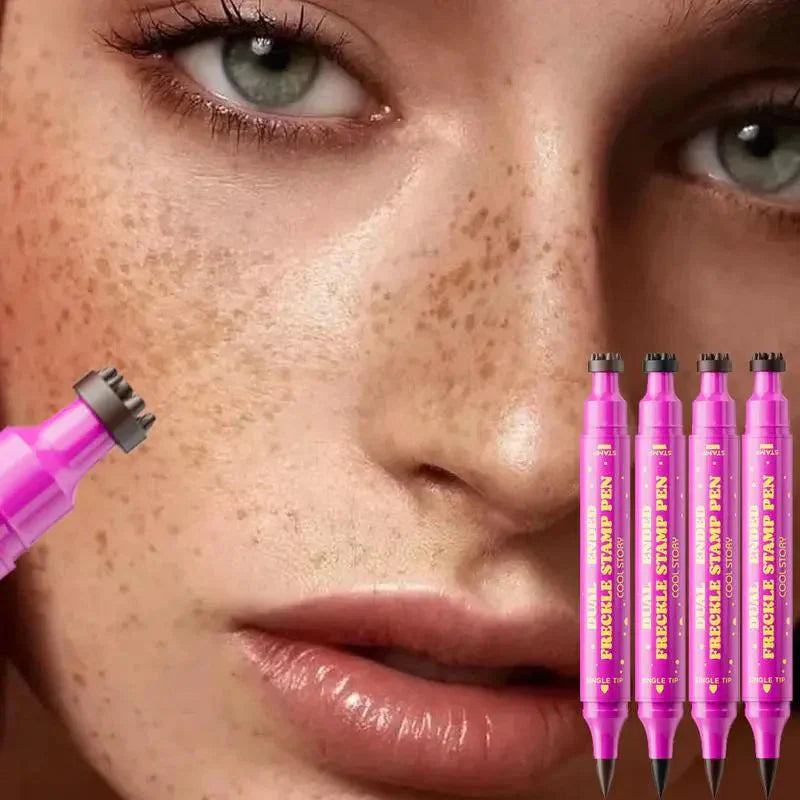 💗LAST DAY - BUY 1 GET 1 FREE💗Waterproof Freckles Pen: Faux Freckle Stamp and Fine Tip Eyeliner for Realistic, Long-Lasting Freckles and Effortless Makeup, Perfect for Daily Wear and Cosplay