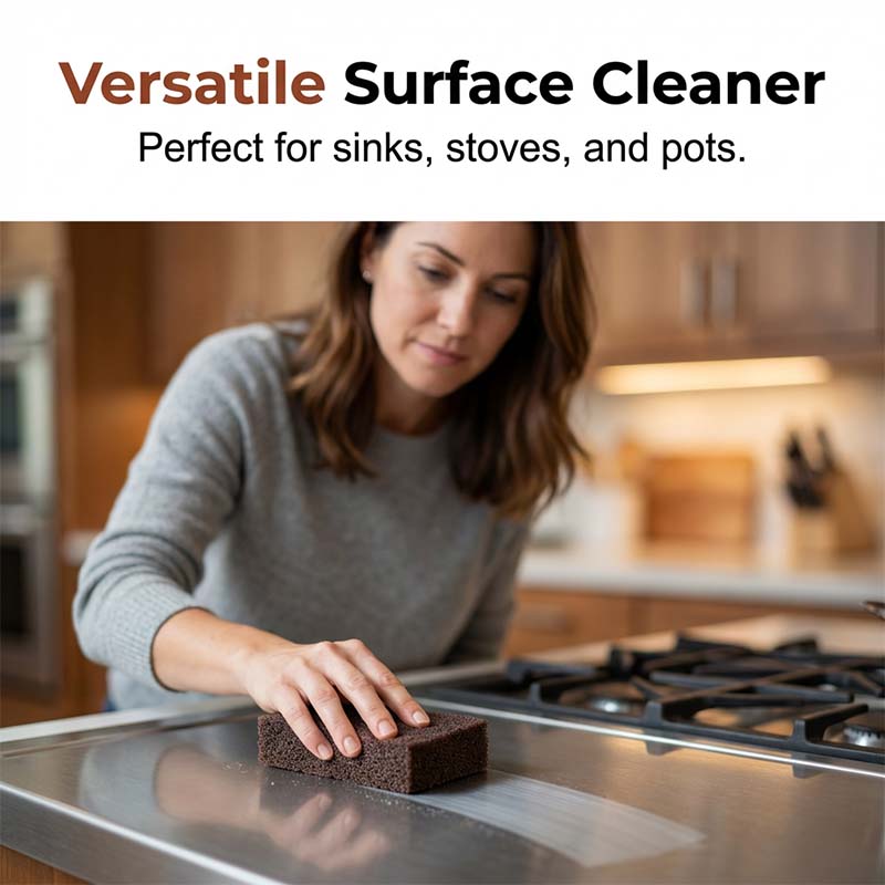 🥳2026 HOT SALE🥳💞50K+ SOLD!🧽🔥 50% OFF! Emery Sponge Scrubber – Removes burnt grease &amp; rust instantly. Flexible &amp; durable, ergonomic handle. A heavy-duty cleaning essential. 🍳✨