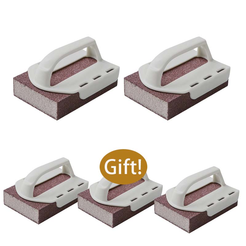 🥳2026 HOT SALE🥳💞50K+ SOLD!🧽🔥 50% OFF! Emery Sponge Scrubber – Removes burnt grease &amp; rust instantly. Flexible &amp; durable, ergonomic handle. A heavy-duty cleaning essential. 🍳✨