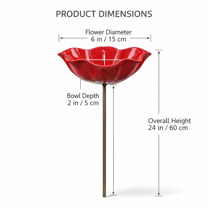 Handmade Metal Flower Garden Stake