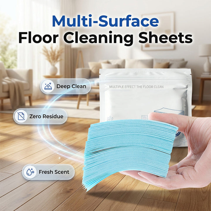 🥳2026 HOT SALE🥳💞50K+ SOLD!⏳✨ 50% OFF! Water‑Soluble Floor Sheets – Just drop in water, no measuring. Cleans &amp; shines all floors. Safe &amp; streak‑free. 120 sheets pack. Your daily helper. 🧹💧