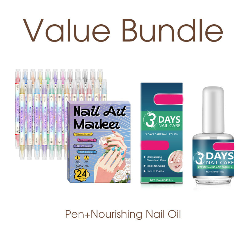 🎨Last Day Special Price:£ 8.99💞50K+ SOLD!✨Dual-Tip Nail Art Marker Pen Set Quick‑dry, no UV lamp. Fine &amp; brush tips. 12/24 vibrant colors. Easy DIY at home. No smudges, just art! 💅🖌️