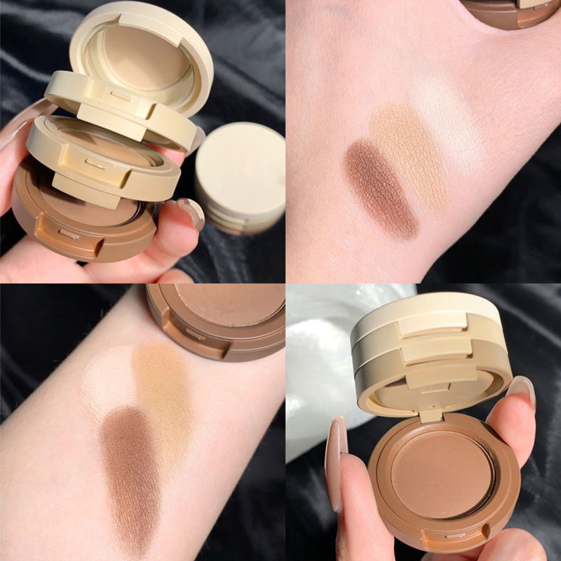 Palette di ombretti impilabili a 3 colori con specchio