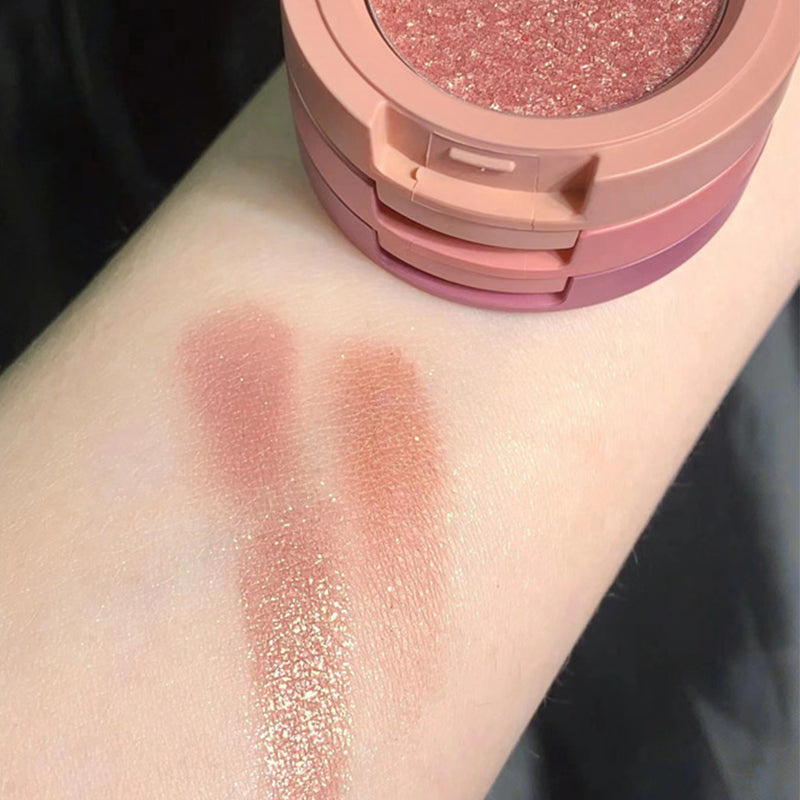 Palette di ombretti impilabili a 3 colori con specchio
