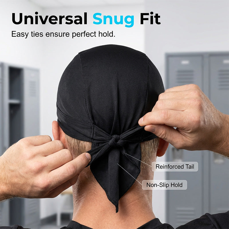 Paisley Cooling Headscarf Cap Set, Motorcycle Pirate Head Wrap Safety Helmet Liner, Elastic Fit Hand Washable Multifunctional Outdoor Headwear for Athletes &amp; Outdoor Enthusiasts