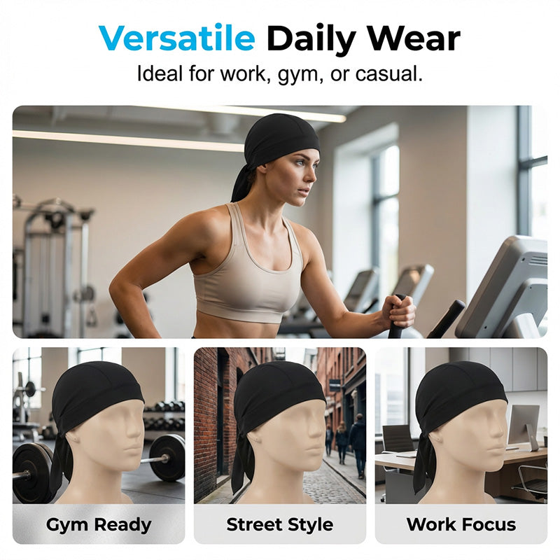 Paisley Cooling Headscarf Cap Set, Motorcycle Pirate Head Wrap Safety Helmet Liner, Elastic Fit Hand Washable Multifunctional Outdoor Headwear for Athletes &amp; Outdoor Enthusiasts