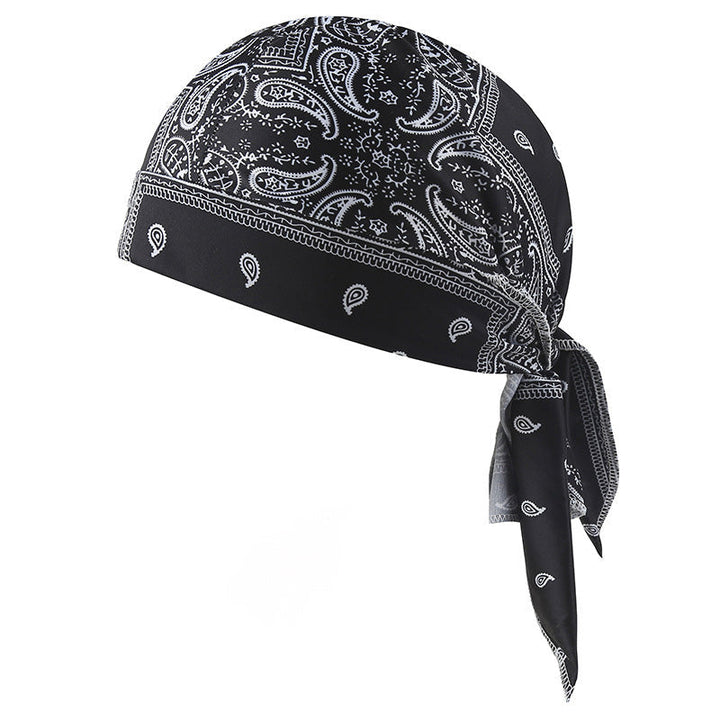Paisley Cooling Headscarf Cap Set, Motorcycle Pirate Head Wrap Safety Helmet Liner, Elastic Fit Hand Washable Multifunctional Outdoor Headwear for Athletes &amp; Outdoor Enthusiasts