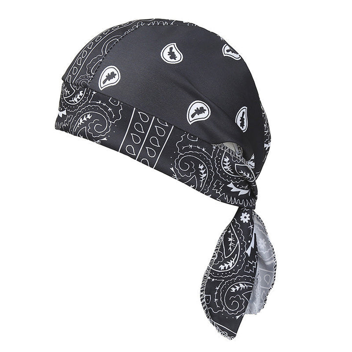 Paisley Cooling Headscarf Cap Set, Motorcycle Pirate Head Wrap Safety Helmet Liner, Elastic Fit Hand Washable Multifunctional Outdoor Headwear for Athletes &amp; Outdoor Enthusiasts