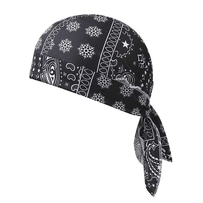 Paisley Cooling Headscarf Cap Set, Motorcycle Pirate Head Wrap Safety Helmet Liner, Elastic Fit Hand Washable Multifunctional Outdoor Headwear for Athletes &amp; Outdoor Enthusiasts