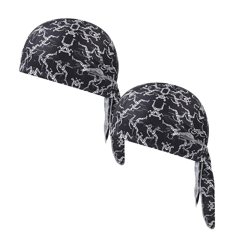 Paisley Cooling Headscarf Cap Set, Motorcycle Pirate Head Wrap Safety Helmet Liner, Elastic Fit Hand Washable Multifunctional Outdoor Headwear for Athletes &amp; Outdoor Enthusiasts