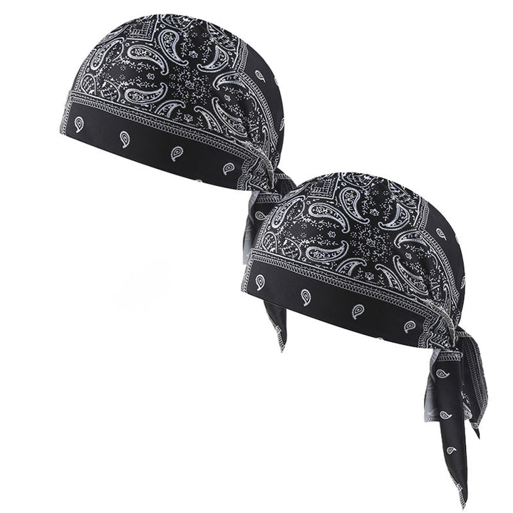 Paisley Cooling Headscarf Cap Set, Motorcycle Pirate Head Wrap Safety Helmet Liner, Elastic Fit Hand Washable Multifunctional Outdoor Headwear for Athletes &amp; Outdoor Enthusiasts
