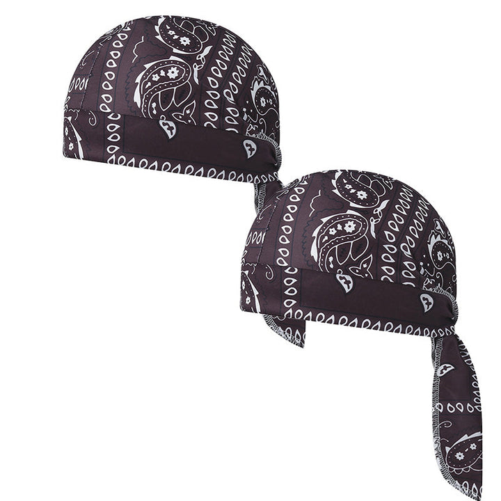 Paisley Cooling Headscarf Cap Set, Motorcycle Pirate Head Wrap Safety Helmet Liner, Elastic Fit Hand Washable Multifunctional Outdoor Headwear for Athletes &amp; Outdoor Enthusiasts
