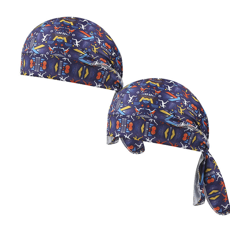 Paisley Cooling Headscarf Cap Set, Motorcycle Pirate Head Wrap Safety Helmet Liner, Elastic Fit Hand Washable Multifunctional Outdoor Headwear for Athletes &amp; Outdoor Enthusiasts