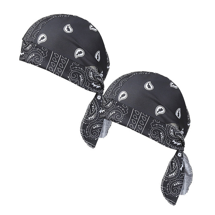 Paisley Cooling Headscarf Cap Set, Motorcycle Pirate Head Wrap Safety Helmet Liner, Elastic Fit Hand Washable Multifunctional Outdoor Headwear for Athletes &amp; Outdoor Enthusiasts