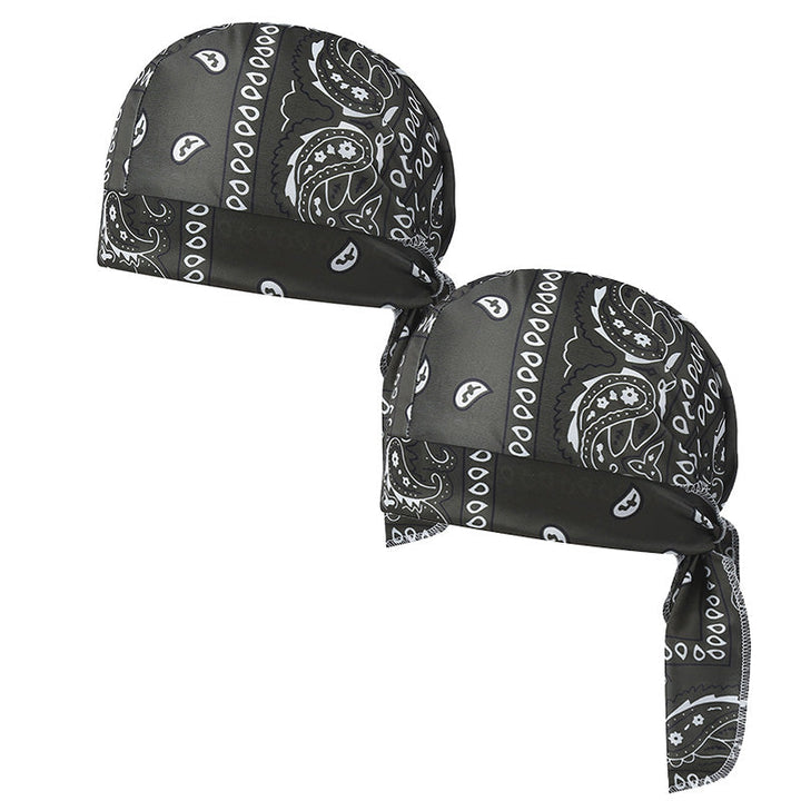 Paisley Cooling Headscarf Cap Set, Motorcycle Pirate Head Wrap Safety Helmet Liner, Elastic Fit Hand Washable Multifunctional Outdoor Headwear for Athletes &amp; Outdoor Enthusiasts