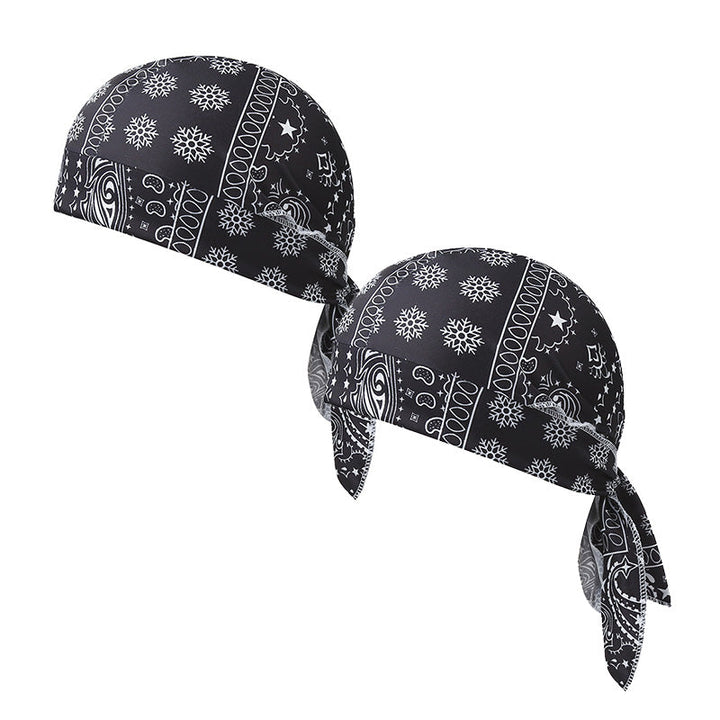 Paisley Cooling Headscarf Cap Set, Motorcycle Pirate Head Wrap Safety Helmet Liner, Elastic Fit Hand Washable Multifunctional Outdoor Headwear for Athletes &amp; Outdoor Enthusiasts