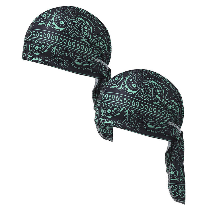 Paisley Cooling Headscarf Cap Set, Motorcycle Pirate Head Wrap Safety Helmet Liner, Elastic Fit Hand Washable Multifunctional Outdoor Headwear for Athletes &amp; Outdoor Enthusiasts