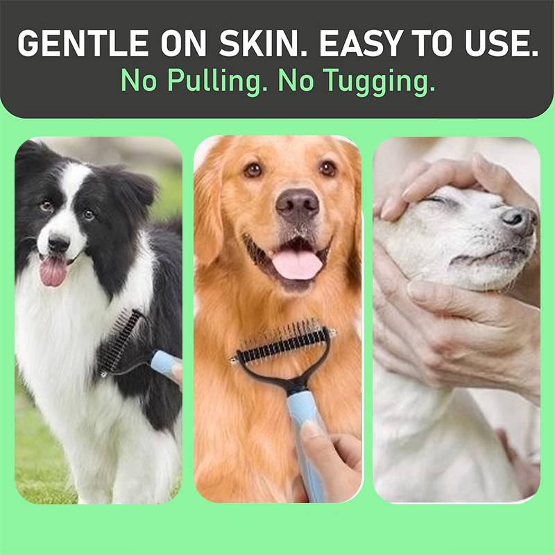 Dual-Sided Pet Grooming Comb for Dogs &amp; Cats