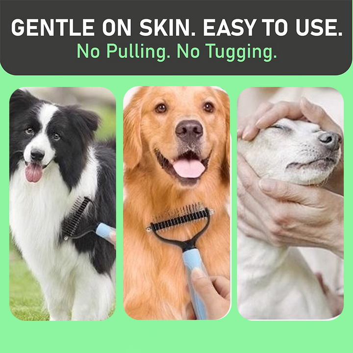 Dual-Sided Pet Grooming Comb for Dogs &amp; Cats
