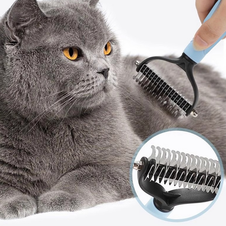 Dual-Sided Pet Grooming Comb for Dogs &amp; Cats