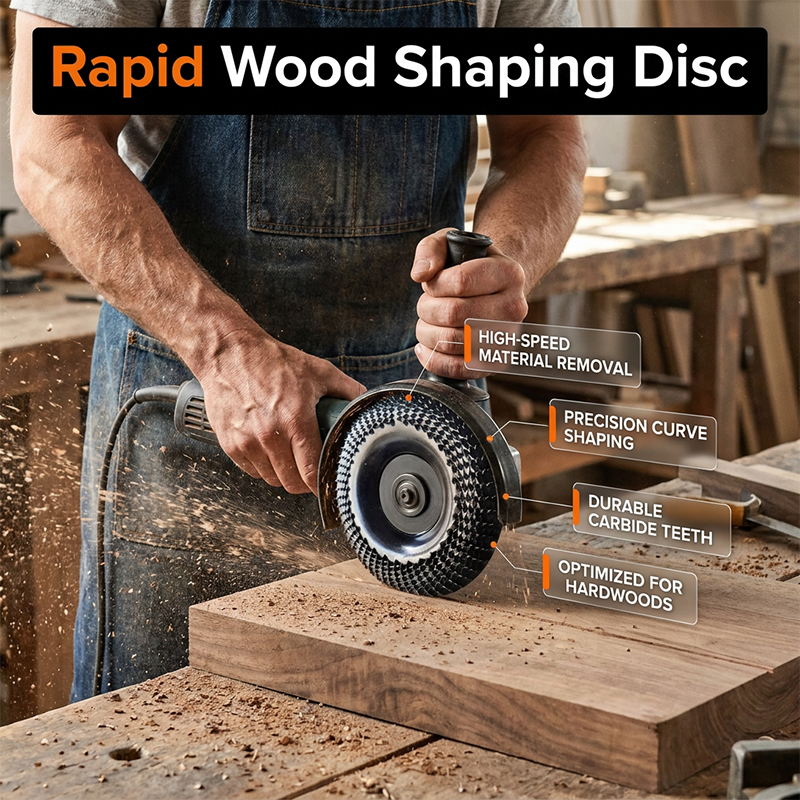 🔥50% OFF! Wood shaping disc for angle grinder – rapid removal, ultra durable. Perfect for carving &amp; DIY! 50K+ sold! 🔧✨