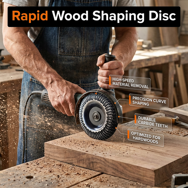 🔥50% OFF! Wood shaping disc for angle grinder – rapid removal, ultra durable. Perfect for carving &amp; DIY! 50K+ sold! 🔧✨