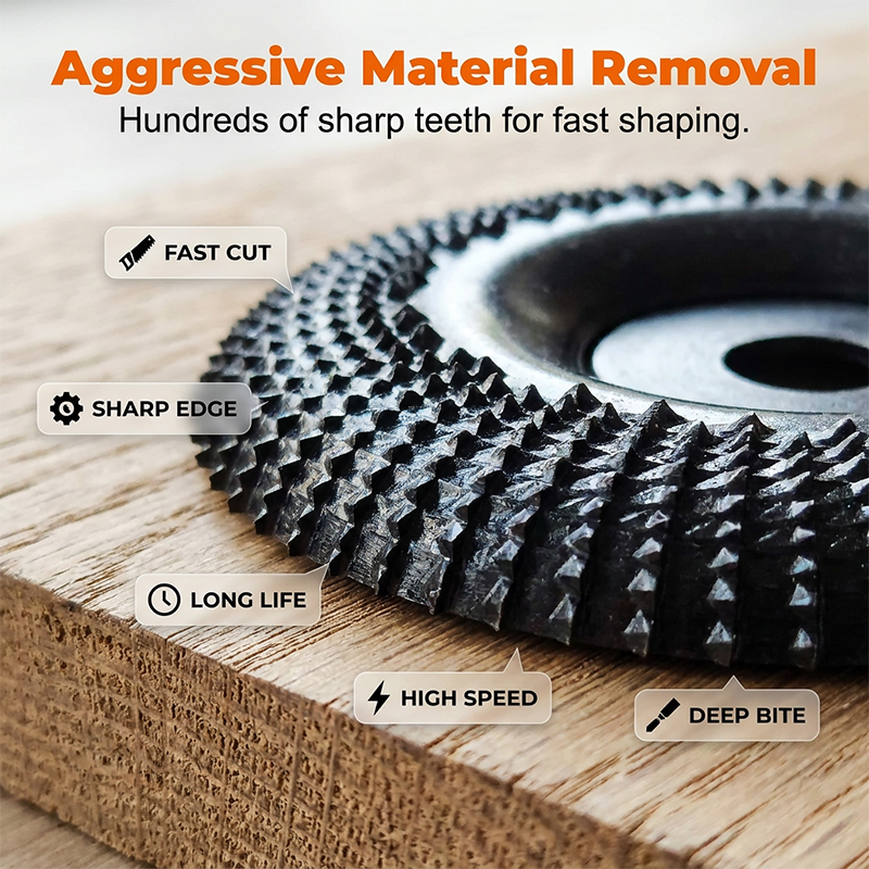 🔥50% OFF! Wood shaping disc for angle grinder – rapid removal, ultra durable. Perfect for carving &amp; DIY! 50K+ sold! 🔧✨