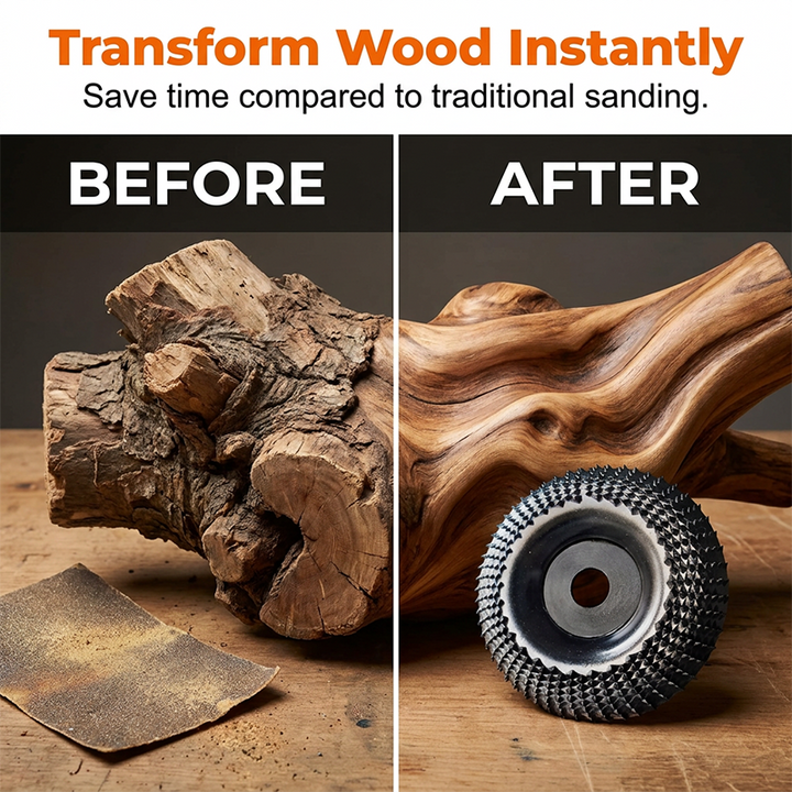 🔥50% OFF! Wood shaping disc for angle grinder – rapid removal, ultra durable. Perfect for carving &amp; DIY! 50K+ sold! 🔧✨