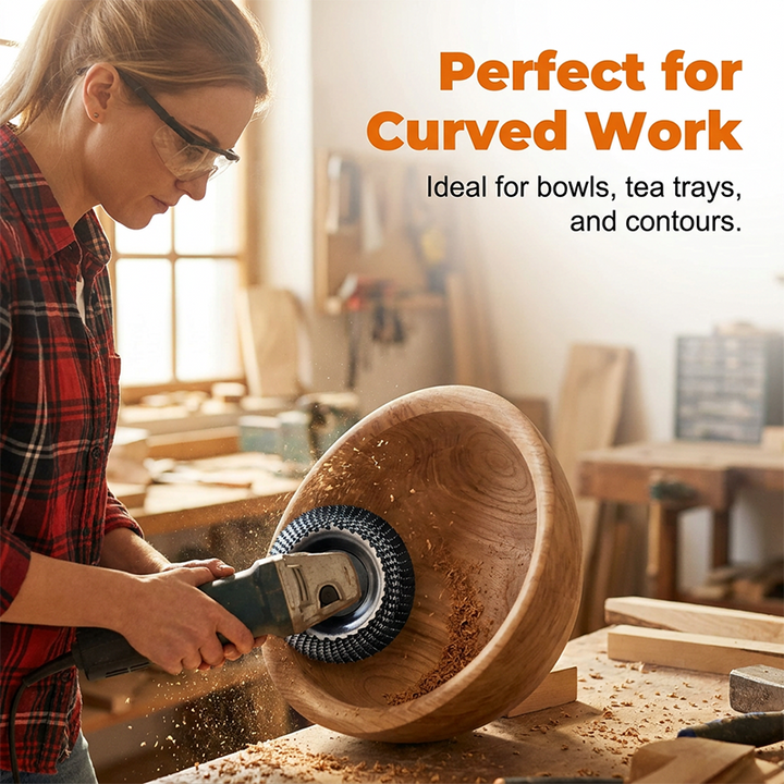🔥50% OFF! Wood shaping disc for angle grinder – rapid removal, ultra durable. Perfect for carving &amp; DIY! 50K+ sold! 🔧✨