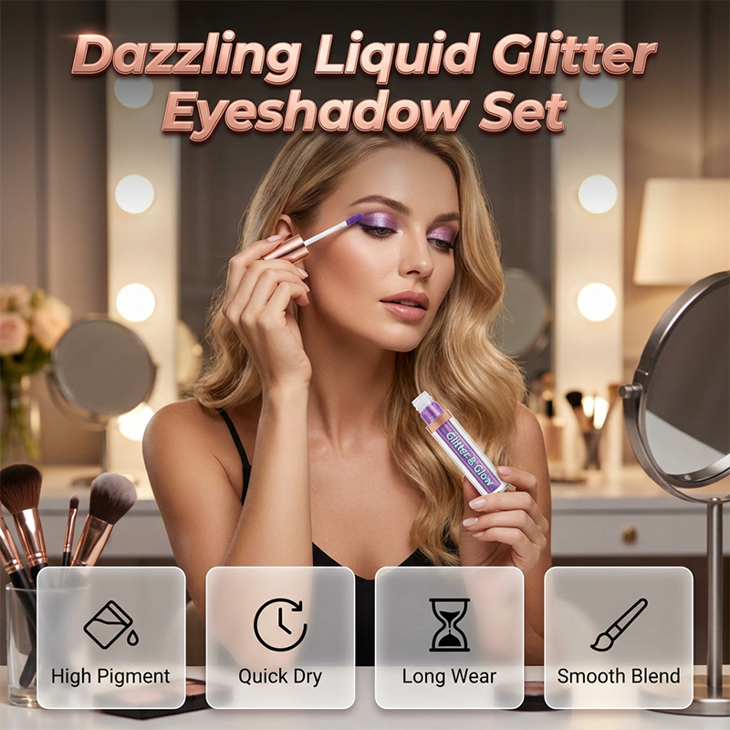 💞Meer dan 50.000 verkocht!💥20% korting! 🔥Glitter &amp;  Glow Liquid Eyeshadow Set