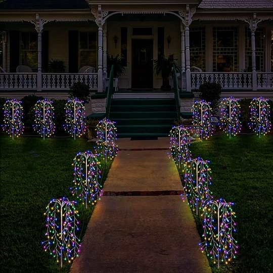 ✨Solar Firework Garden Lights – Waterproof Starburst Stake Lamps for Paths, Patios &amp; Parties 🌟🌧️✨ (Multi-Colour)