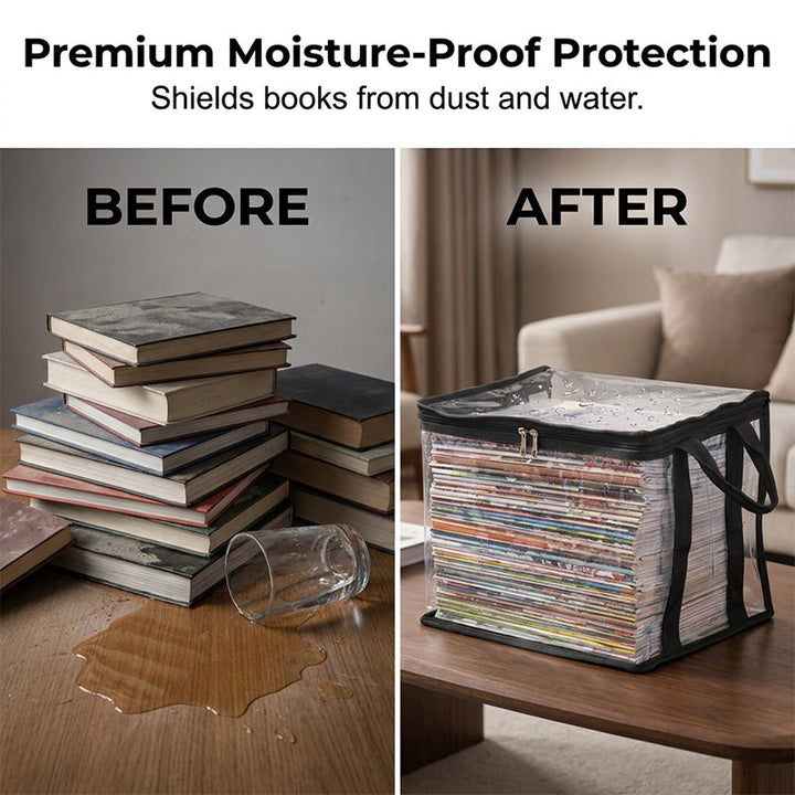 💖2026 Hot Sale✨Transparent Large-Capacity Dustproof &amp; Moisture-Proof Book Storage Bag