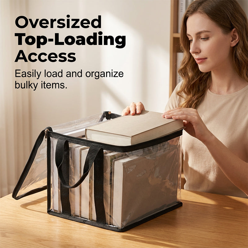 💖2026 Hot Sale✨Transparent Large-Capacity Dustproof &amp; Moisture-Proof Book Storage Bag