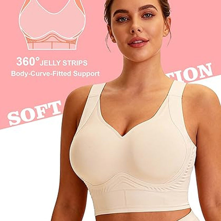 Soft Intention Plus Size Back Fat Smoothing Jelly-BH, für jeden Tag, nahtlos, Push-up