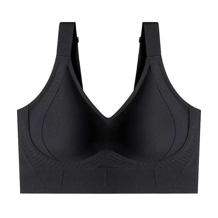 Soft Intention Plus Size Back Fat Smoothing Jelly Bra, Everyday, Seamless, Push Up