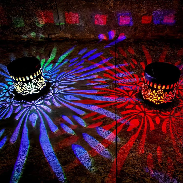 🌀 Solar Mandala Light – Stunning Pattern Projection, 2-in-1 Floor &amp; Wall Design &amp; IP65 Waterproof Auto On/Off 🌿