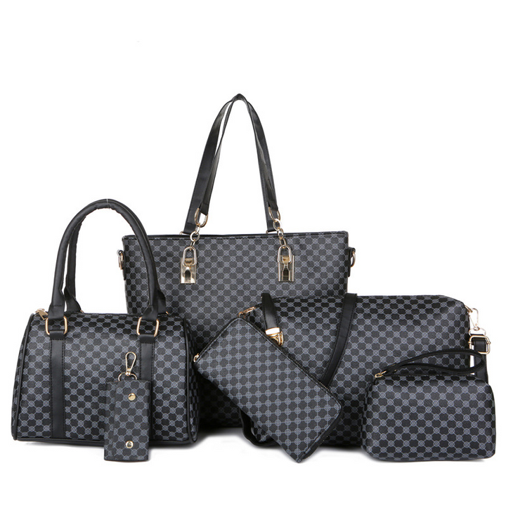 🔥50% OFF👜 6-Piece Bag Set | ✨ Premium PU Leather · Classic, Durable, and Easy to Clean🎒
