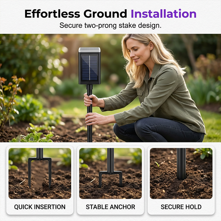 🎁Free Shipping☀️Solar Outdoor Bug Zapper – Covers Patio &amp; Garden, Auto Light Sensor, Rechargeable Battery. Mosquito-Free Nights! 🌙✅