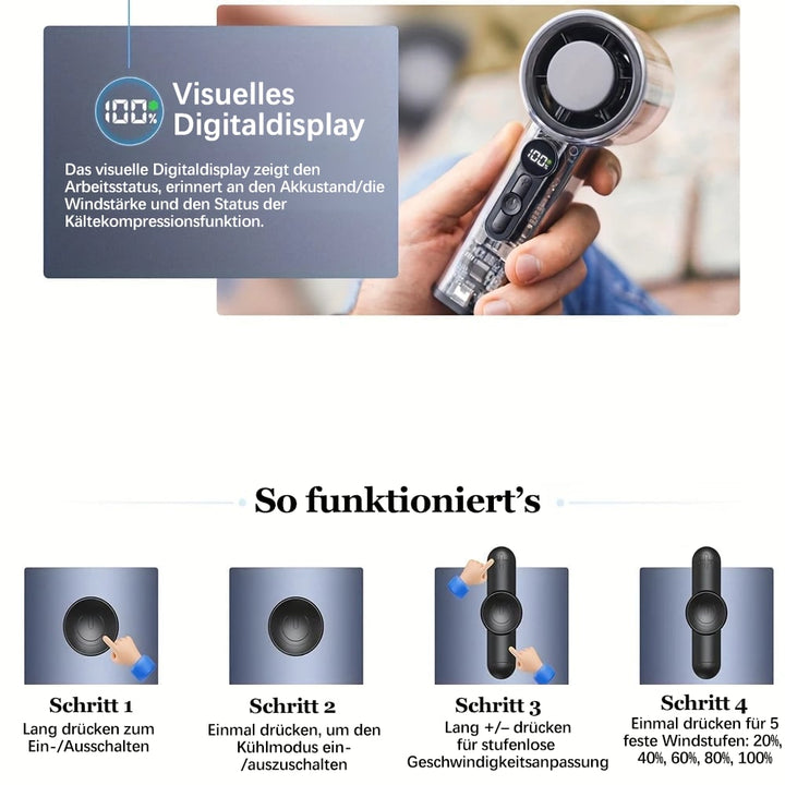 ❄️ LIMITED-TIME 50% OFF! ✨ Bladeless Cooling Fan – Digital Display, 100+ Speeds, Portable ⚡