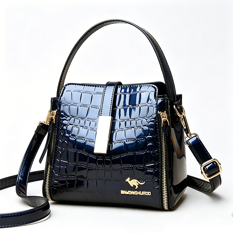 👜 50% OFF! ✨ Glossy Crocodile Pattern Women&
