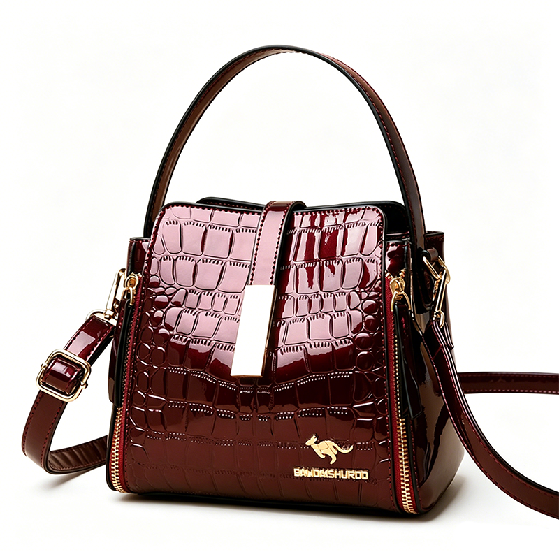 👜 50% OFF! ✨ Glossy Crocodile Pattern Women&