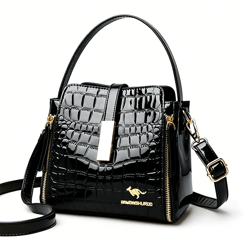 👜 50% OFF! ✨ Glossy Crocodile Pattern Women&