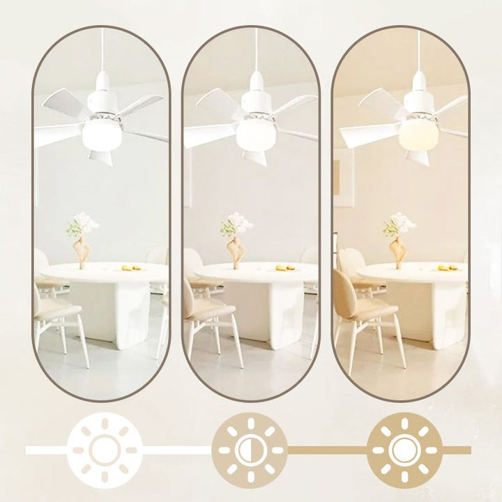 2-in-1 Portable Ceiling Fan &amp; Light With Remote Control