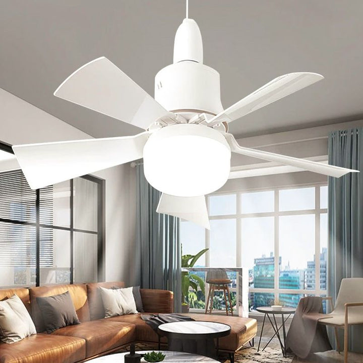 2-in-1 Portable Ceiling Fan &amp; Light With Remote Control