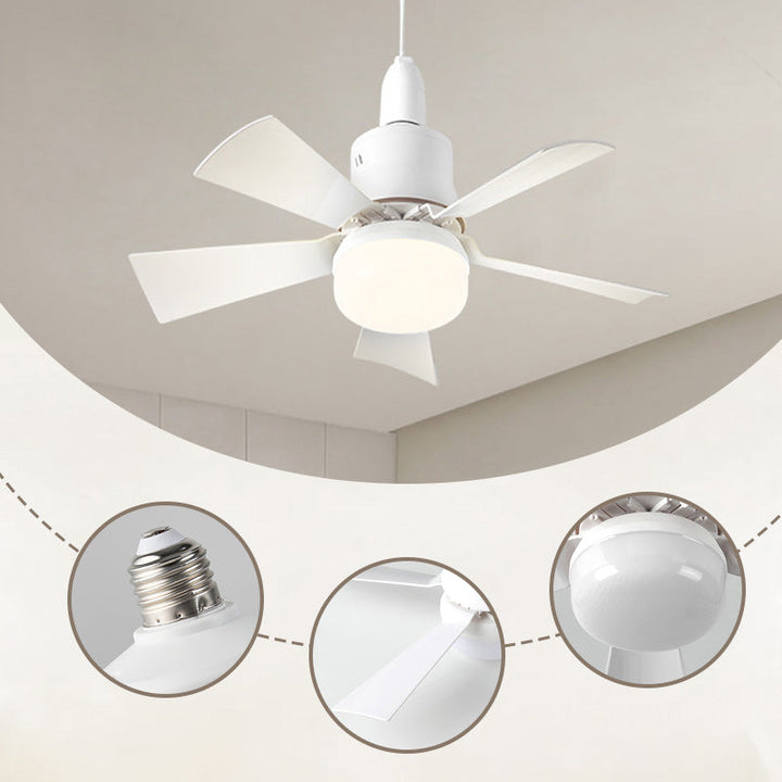 2-in-1 Portable Ceiling Fan &amp; Light With Remote Control