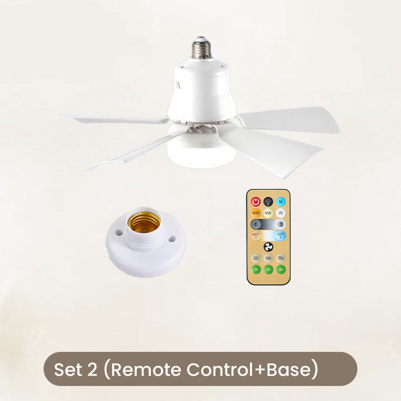 2-in-1 Portable Ceiling Fan &amp; Light With Remote Control