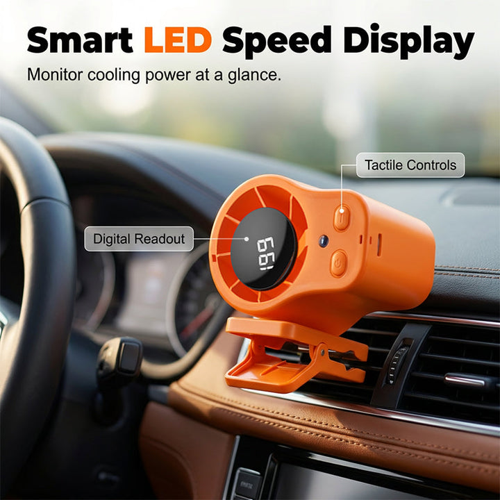 🔥Hands-Free Personal Cooling Fan with LED Display For Car