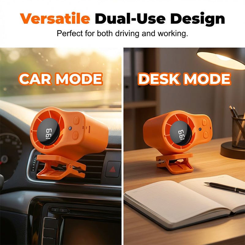 🔥Hands-Free Personal Cooling Fan with LED Display For Car