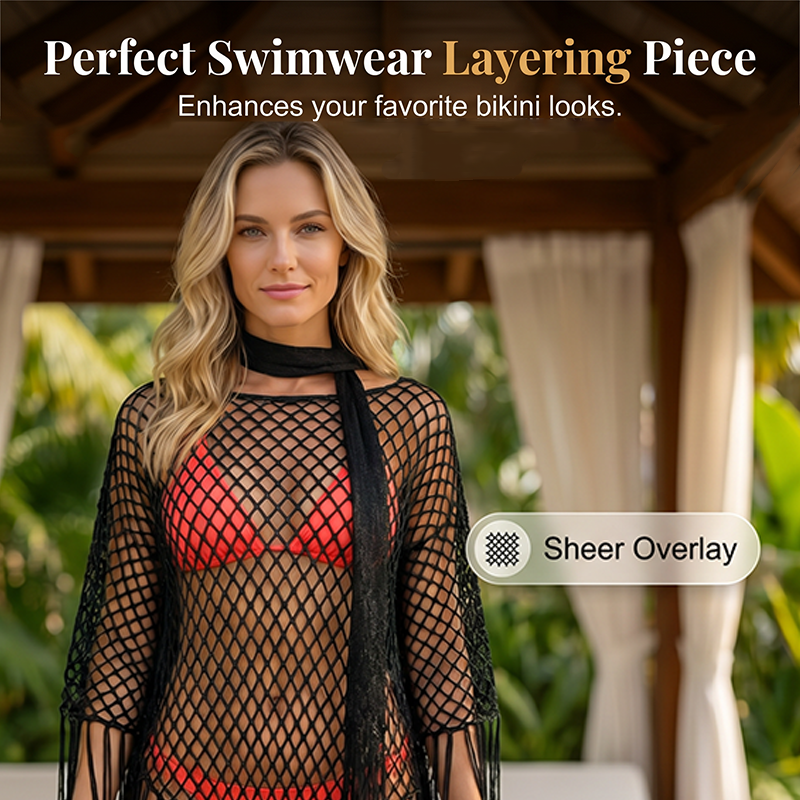 Summer Metallic Crochet Cover-Up – Lightweight, Flowy &amp; Effortlessly Stylish summer outfit